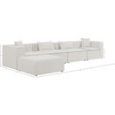  Manufacturer Color_Cream -- Meridian Cube Fabric 5 pc Sectional IMAGE 14
