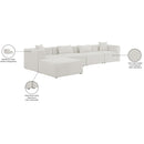  Manufacturer Color_Cream -- Meridian Cube Fabric 5 pc Sectional IMAGE 15