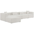  Manufacturer Color_Cream -- Meridian Cube Fabric 5 pc Sectional IMAGE 1