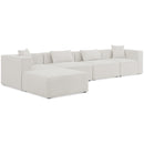  Manufacturer Color_Cream -- Meridian Cube Fabric 5 pc Sectional IMAGE 1