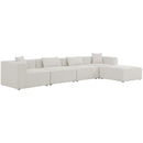  Manufacturer Color_Cream -- Meridian Cube Fabric 5 pc Sectional IMAGE 2
