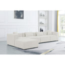  Manufacturer Color_Cream -- Meridian Cube Fabric 5 pc Sectional IMAGE 3