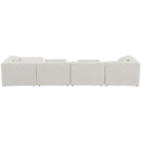  Manufacturer Color_Cream -- Meridian Cube Fabric 5 pc Sectional IMAGE 5