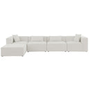  Manufacturer Color_Cream -- Meridian Cube Fabric 5 pc Sectional IMAGE 7