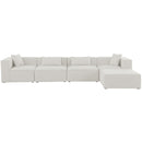  Manufacturer Color_Cream -- Meridian Cube Fabric 5 pc Sectional IMAGE 8