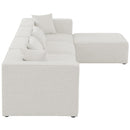  Manufacturer Color_Cream -- Meridian Cube Fabric 5 pc Sectional IMAGE 9