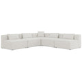  Manufacturer Color_Cream -- Meridian Cube Fabric 5 pc Sectional IMAGE 1