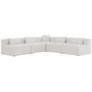 Manufacturer Color_Cream -- Meridian Cube Fabric 5 pc Sectional IMAGE 1