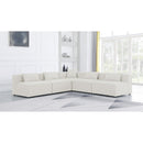  Manufacturer Color_Cream -- Meridian Cube Fabric 5 pc Sectional IMAGE 2