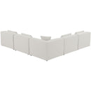  Manufacturer Color_Cream -- Meridian Cube Fabric 5 pc Sectional IMAGE 3