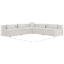  Manufacturer Color_Cream -- Meridian Cube Fabric 5 pc Sectional IMAGE 8