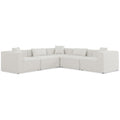  Manufacturer Color_Cream -- Meridian Cube Fabric 5 pc Sectional IMAGE 1