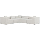  Manufacturer Color_Cream -- Meridian Cube Fabric 5 pc Sectional IMAGE 1