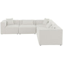 Manufacturer Color_Cream -- Meridian Cube Fabric 5 pc Sectional IMAGE 4