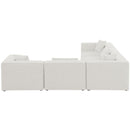  Manufacturer Color_Cream -- Meridian Cube Fabric 5 pc Sectional IMAGE 5