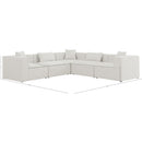  Manufacturer Color_Cream -- Meridian Cube Fabric 5 pc Sectional IMAGE 9