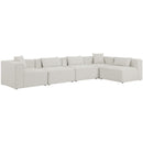  Manufacturer Color_Cream -- Meridian Cube Fabric 5 pc Sectional IMAGE 2