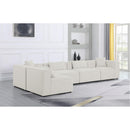  Manufacturer Color_Cream -- Meridian Cube Fabric 5 pc Sectional IMAGE 3