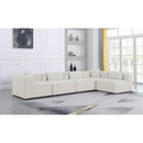  Manufacturer Color_Cream -- Meridian Cube Fabric 5 pc Sectional IMAGE 4
