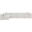  Manufacturer Color_Cream -- Meridian Cube Fabric 5 pc Sectional IMAGE 7