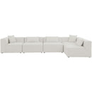  Manufacturer Color_Cream -- Meridian Cube Fabric 5 pc Sectional IMAGE 8