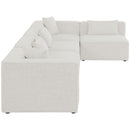  Manufacturer Color_Cream -- Meridian Cube Fabric 5 pc Sectional IMAGE 9