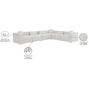  Manufacturer Color_Cream -- Meridian Cube Fabric 6 pc Sectional IMAGE 10