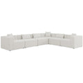  Manufacturer Color_Cream -- Meridian Cube Fabric 6 pc Sectional IMAGE 1