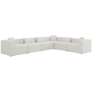  Manufacturer Color_Cream -- Meridian Cube Fabric 6 pc Sectional IMAGE 1