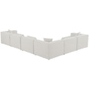  Manufacturer Color_Cream -- Meridian Cube Fabric 6 pc Sectional IMAGE 3