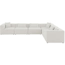  Manufacturer Color_Cream -- Meridian Cube Fabric 6 pc Sectional IMAGE 4