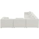  Manufacturer Color_Cream -- Meridian Cube Fabric 6 pc Sectional IMAGE 5
