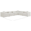  Manufacturer Color_Cream -- Meridian Cube Fabric 6 pc Sectional IMAGE 9