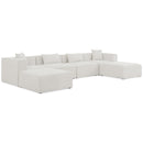  Manufacturer Color_Cream -- Meridian Cube Fabric 6 pc Sectional IMAGE 1