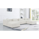  Manufacturer Color_Cream -- Meridian Cube Fabric 6 pc Sectional IMAGE 2