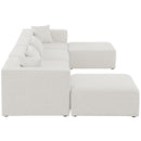  Manufacturer Color_Cream -- Meridian Cube Fabric 6 pc Sectional IMAGE 5