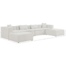  Manufacturer Color_Cream -- Meridian Cube Fabric 6 pc Sectional IMAGE 9