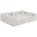  Manufacturer Color_Cream -- Meridian Cube Fabric 6 pc Sectional IMAGE 1