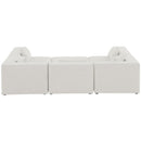  Manufacturer Color_Cream -- Meridian Cube Fabric 6 pc Sectional IMAGE 3