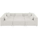  Manufacturer Color_Cream -- Meridian Cube Fabric 6 pc Sectional IMAGE 4