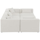  Manufacturer Color_Cream -- Meridian Cube Fabric 6 pc Sectional IMAGE 5