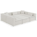  Manufacturer Color_Cream -- Meridian Cube Fabric 6 pc Sectional IMAGE 9