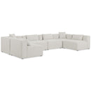  Manufacturer Color_Cream -- Meridian Cube Fabric 6 pc Sectional IMAGE 1
