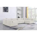  Manufacturer Color_Cream -- Meridian Cube Fabric 6 pc Sectional IMAGE 2