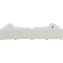  Manufacturer Color_Cream -- Meridian Cube Fabric 6 pc Sectional IMAGE 3
