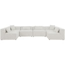  Manufacturer Color_Cream -- Meridian Cube Fabric 6 pc Sectional IMAGE 4