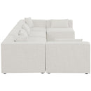  Manufacturer Color_Cream -- Meridian Cube Fabric 6 pc Sectional IMAGE 5