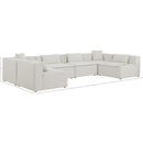  Manufacturer Color_Cream -- Meridian Cube Fabric 6 pc Sectional IMAGE 9