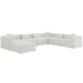  Manufacturer Color_Cream -- Meridian Cube Fabric 7 pc Sectional IMAGE 1