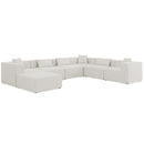  Manufacturer Color_Cream -- Meridian Cube Fabric 7 pc Sectional IMAGE 1
